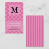 Roze poolkaart contactkaartje (Voorkant / Achterkant)