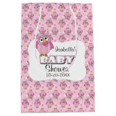 Roze poolklooster Baby shower Thema Medium Cadeauzakje (Voorkant)