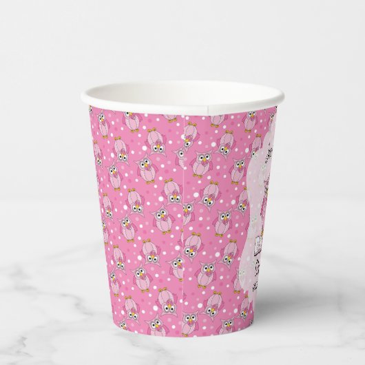 Roze poolklooster Baby shower Thema Papieren Bekers (Rechts)