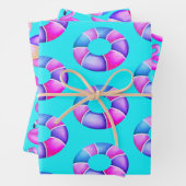 Roze poolpartij Birthday Inpakpapier Vel (In situ)