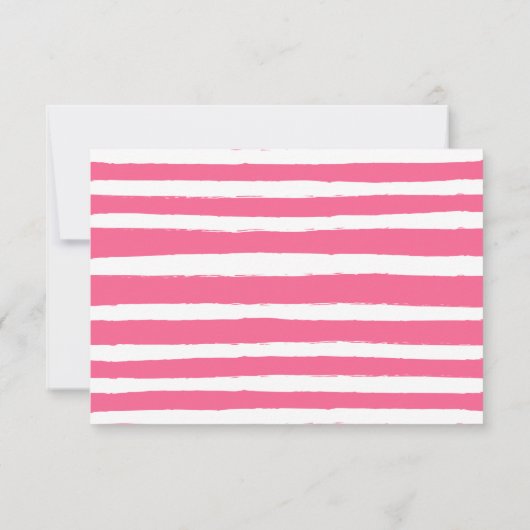 ROZE POOLPARTYMEISJE VERJAARDAG  BEDANKKAART (Achterkant)