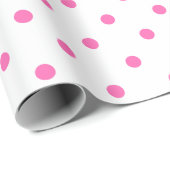 Roze poolpunt op wit papier voor grote ruimteverze (Rol Hoek)