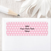 Roze poolpunten, met aangepaste zwarte tekst. etiket (Insitu)