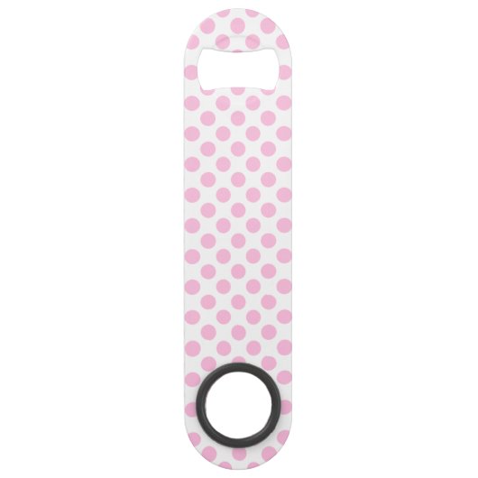 Roze poolpunten met achtergrond speed flessenopener (Voorkant)