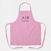 Roze Pools Elegant Modern Minimalistisch Monogram Schort (Voorkant)