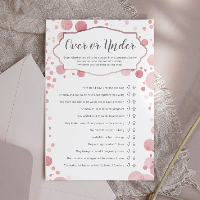 Roze poolschoentjes Baby shower "Over of onder" (Creator heeft geüpload)