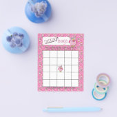 Roze poolwieg Baby shower Theme Bingo Game Flyer (Enkel)