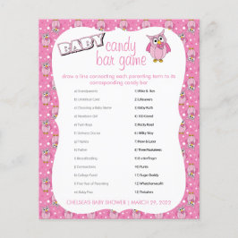 Roze poolwieg Baby shower Theme Snoep Bar Flyer