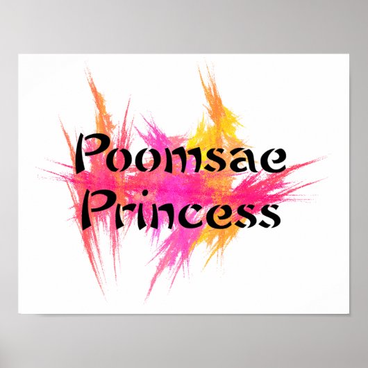 Roze Poomsae Prinses Poster (Voorkant)