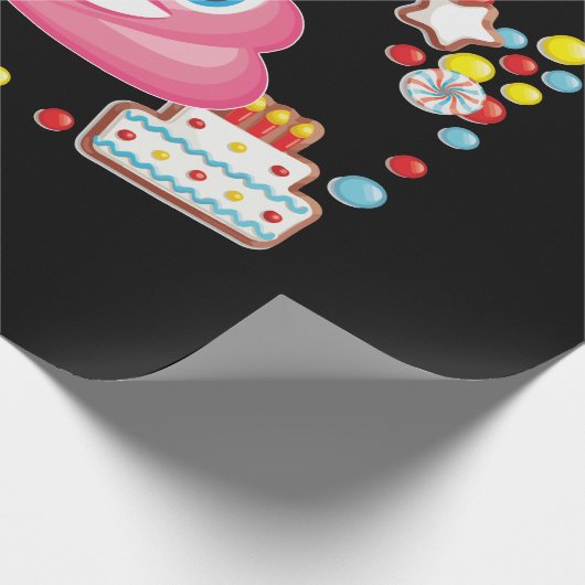 Roze Poop Emoji Happy Birthday Girls Cadeaupapier (Hoek)
