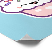 Roze Pooping Unicorn Poster (Hoek)