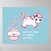 Roze Pooping Unicorn Poster (Voorkant)
