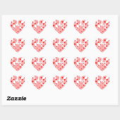 Roze poot afdrukken met hart sticker (Vel)