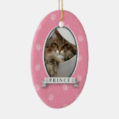 Roze Pootafdruk Huisdier Ornament (Rechts)