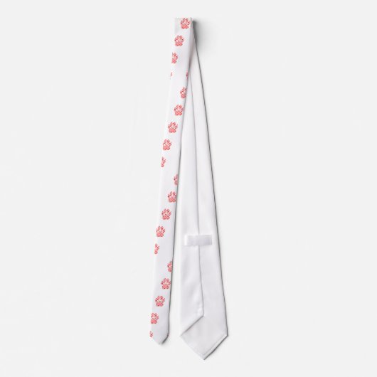 Roze pootafdruk met harten stropdas (Achterkant)