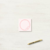 Roze Pootafdruk Post-it® Notes (Op bureau)