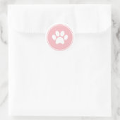 Roze pootafdruk sticker voor puppy verjaardagsuitn (Tas)
