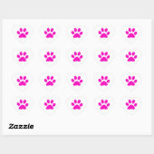 Roze Pootafdrukken Cute Meisjesachtige Kleurrijke  Hart Sticker (Vel)