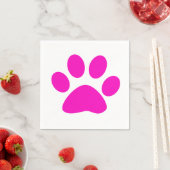 Roze Pootafdrukken Cute Meisjesachtige Kleurrijke  Servet (Insitu)