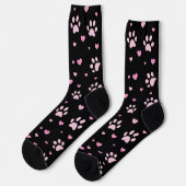 Roze Pootafdrukken & Hartjes Bemanning Sokken (Links)