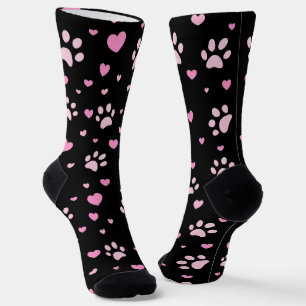 Roze Pootafdrukken & Hartjes Bemanning Sokken