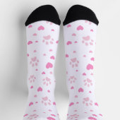 Roze Pootafdrukken & Hartjes Crew Sokken (Top)