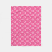 Roze Pootafdrukken Patroon Fleece Deken (Voorkant)