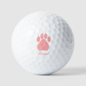 Roze pootafdrukontwerp golfballen (Voorkant)