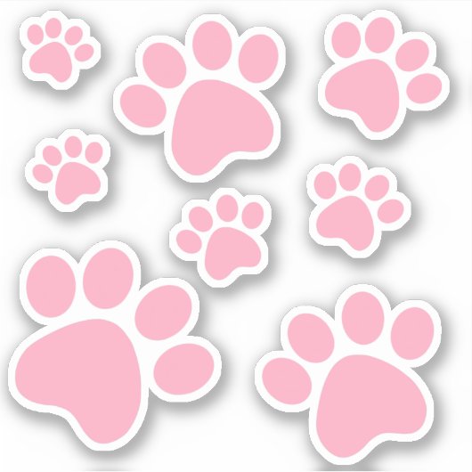 Roze pootafdruksticker sticker (Voorkant)