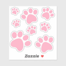 Roze pootafdruksticker