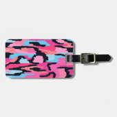 Roze Pop Abstract Bagagelabel (Voorkant horizontaal)