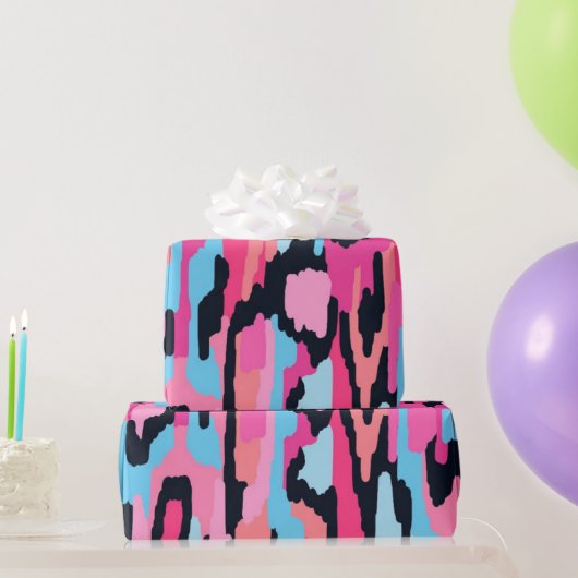 Roze Pop Abstract Cadeaupapier (Feestgeschenken)