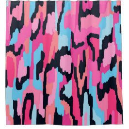 Roze Pop Abstract Douchegordijn