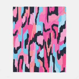 Roze Pop Abstract Fleece Deken
