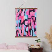Roze Pop Abstract Hangend Wandkleed (Slaapkamer)