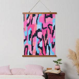 Roze Pop Abstract Hangend Wandkleed