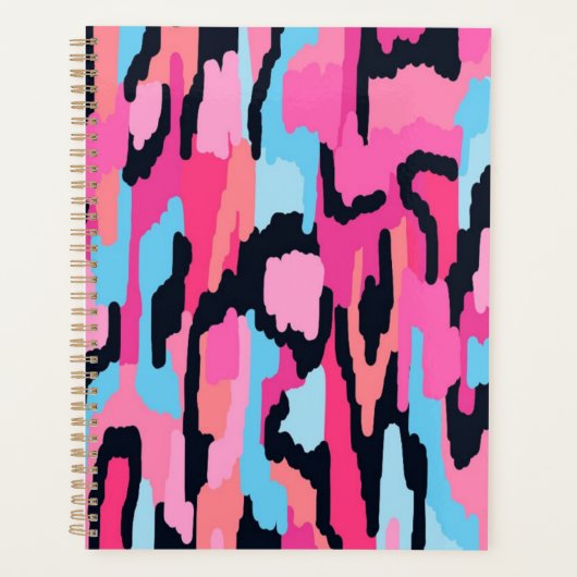 Roze Pop Abstract Planner (Voorkant)