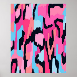 Roze Pop Abstract Poster