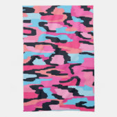 Roze Pop Abstract Theedoek (Verticaal)