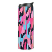 Roze Pop Abstract Thermosbeker (Gedraaid links)