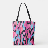 Roze Pop Abstract Tote Bag (Achterkant)