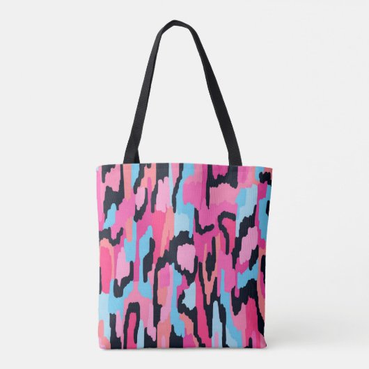 Roze Pop Abstract Tote Bag (Achterkant)