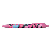 Roze Pop Abstract Zwarte Inkt Pen (Bovenkant)