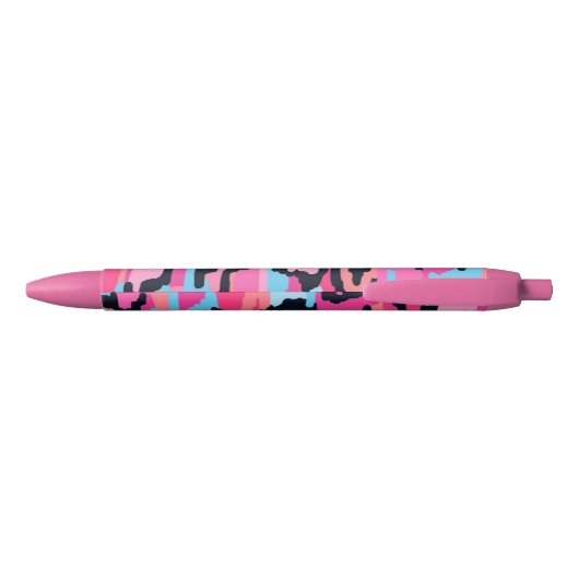 Roze Pop Abstract Zwarte Inkt Pen (Achterkant)