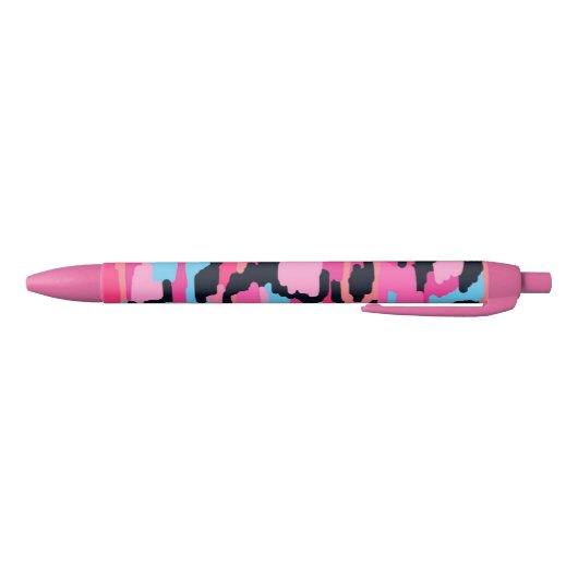 Roze Pop Abstract Zwarte Inkt Pen (Bodem)