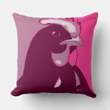 Roze Pop Art Chicken Pillow