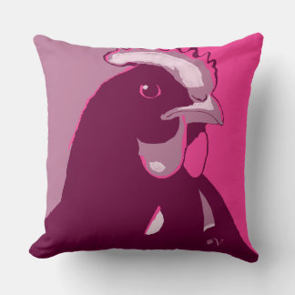Roze Pop Art Chicken Pillow Kussen