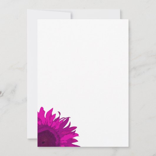 Roze Pop Art Flower Graduparty Invitation Kaart (Achterkant)