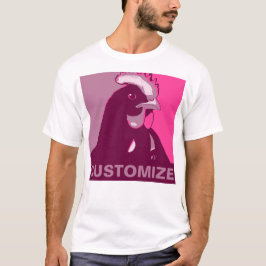 ! Roze Pop Art Geïnspireerd Kip Tshirt