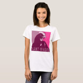Roze Pop Art Geïnspireerd Kip Tshirt Plant-Biased (Voorkant volledig)